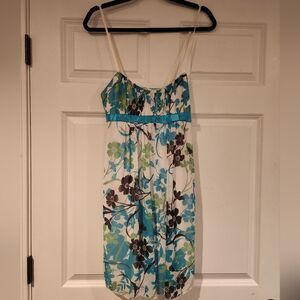 Rampage white and blue floral dress
